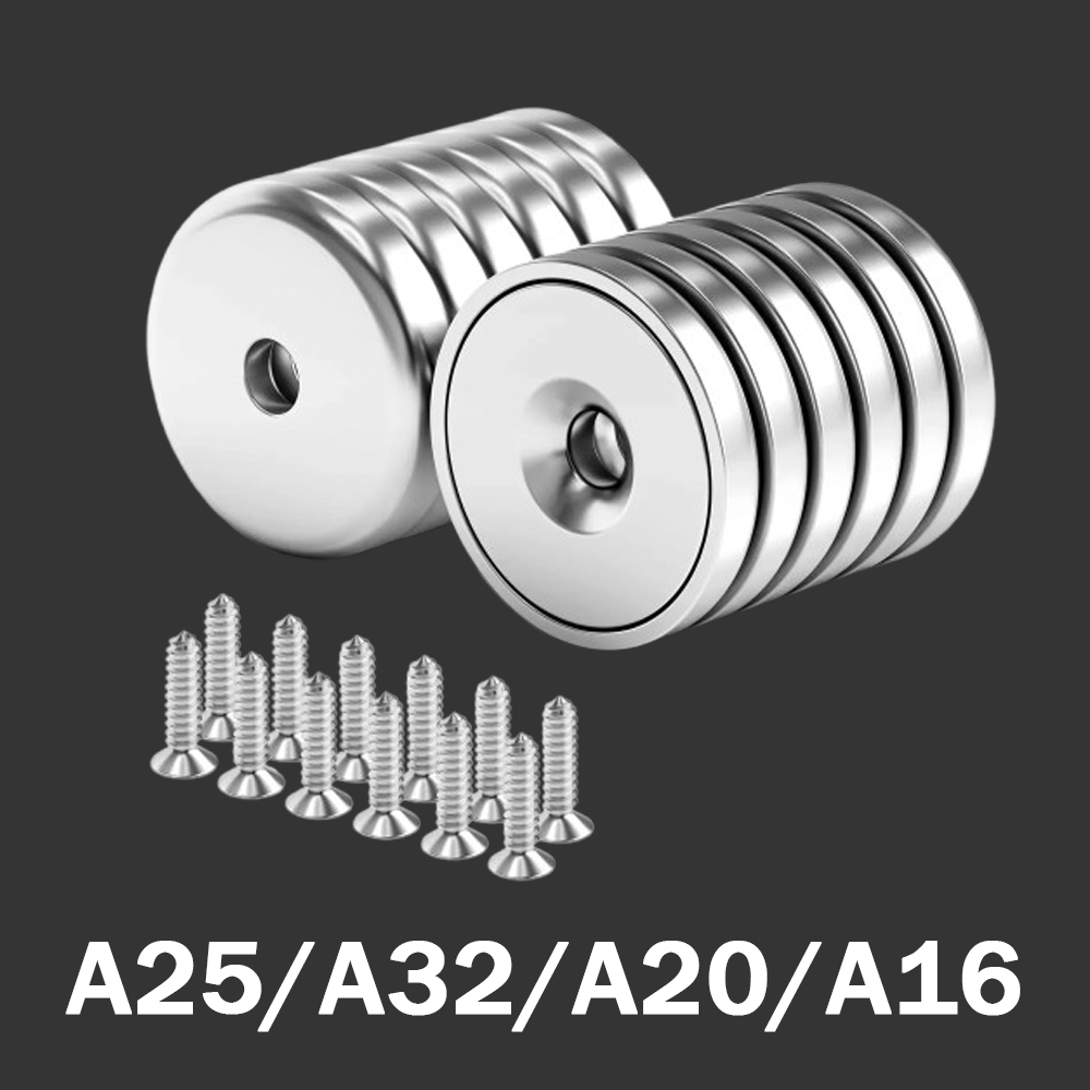 Home Improvement Outlet Stores - Imanes Circulares A25/A32/A20/A16, con Orificio Cebillado,