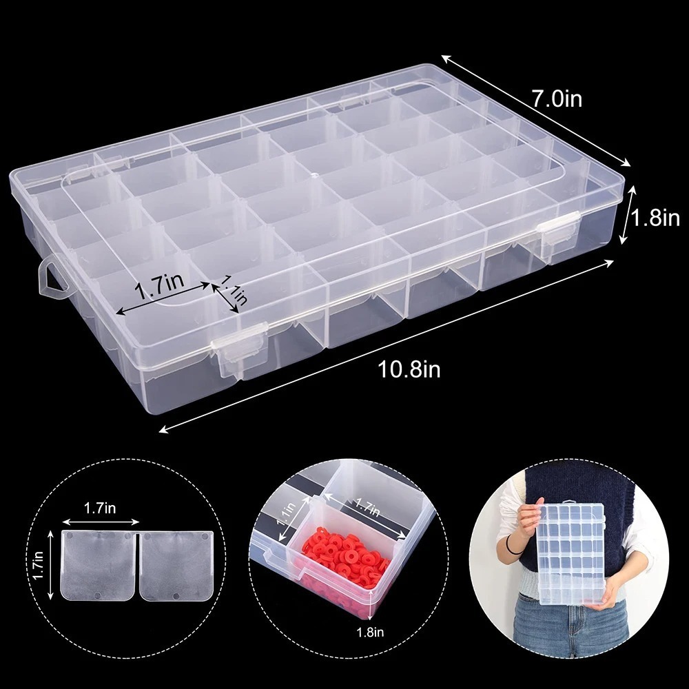 Home Improvement Binford Tools - Caja de Almacenamiento Portátil con 24/36